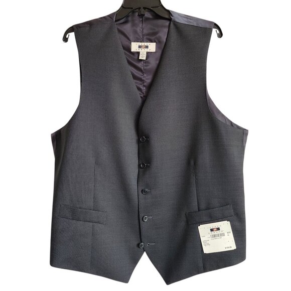 XL Gray Suit Vest Mens Joseph Abboud New Nwt Marzotto Wool Super 100s Usa Made - Picture 1 of 17